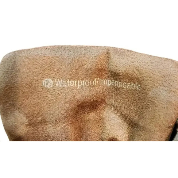 Blondo Glenda Sneaker Boot Mushroom Tan Suede Waterproof Zip Women’s Size ? Flaw - Picture 6 of 9